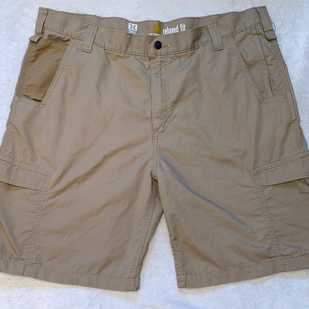 Carhartt Force Extreme dark khaki relaxed fit cargo shorts Sz 40
